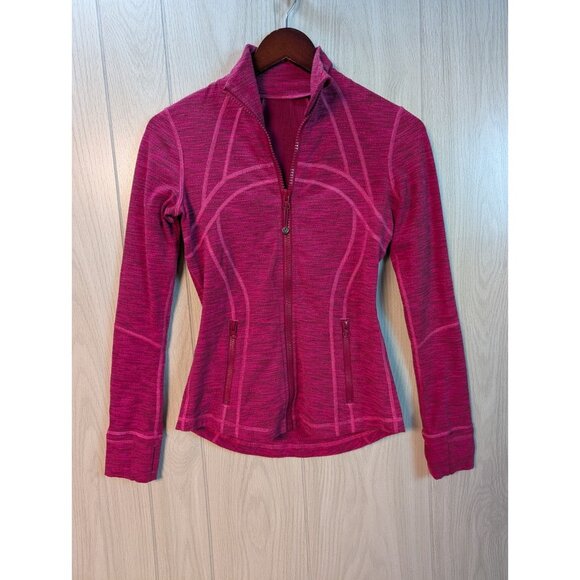Lululemon Define Jacket Marvel 4 Berry Pink Full Zip Mock Neck Active Long Sleev - Picture 1 of 7